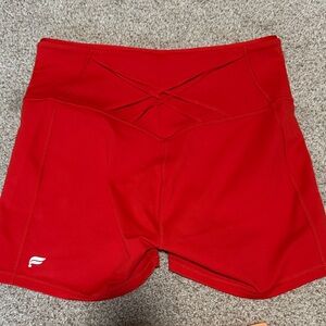 Fabletics Bold Red Athletic Shorts